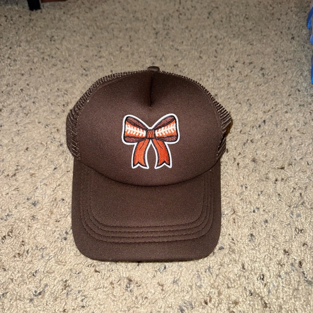 Brown Baseball Bow Cap